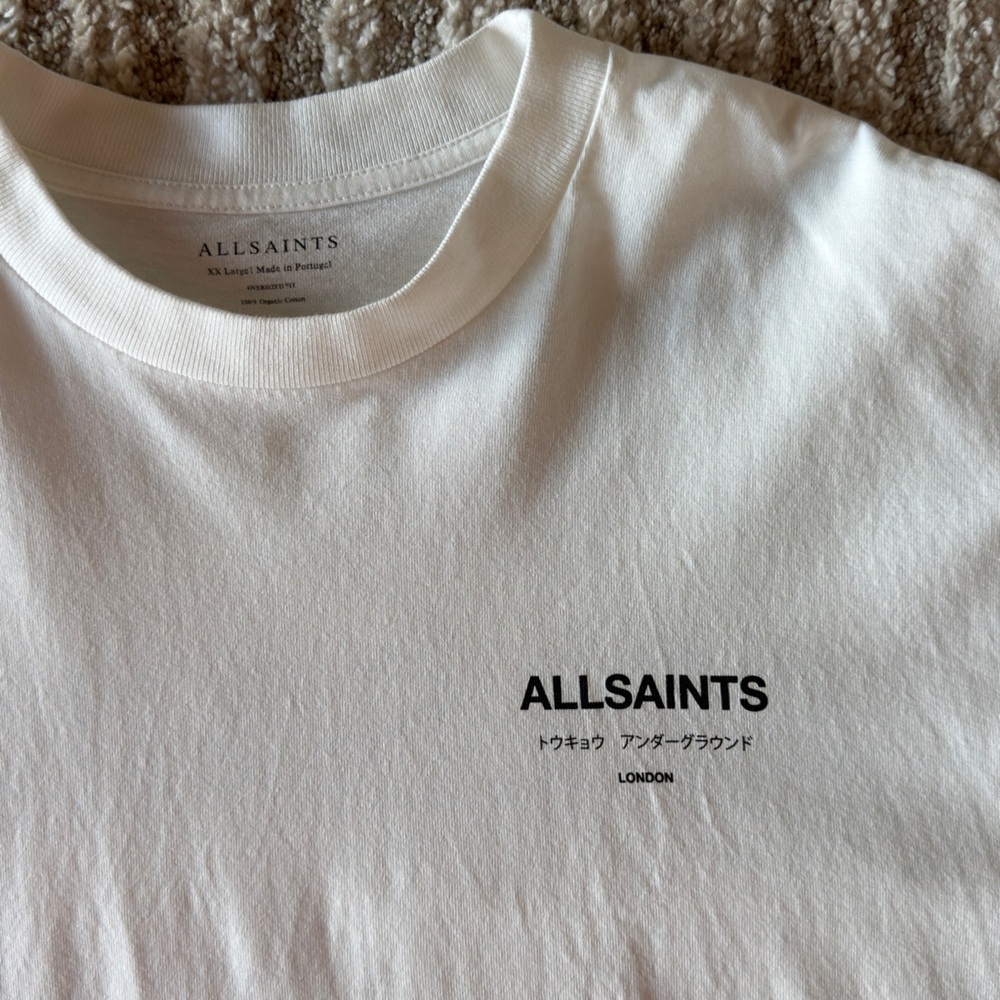 All Saints White Graphic Tee - Picture 2 of 4